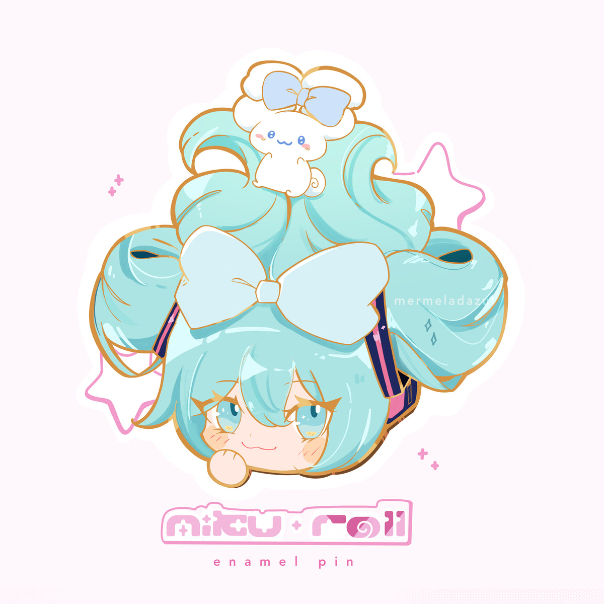 mku+roll enamel pin (mixed grades) mermeladazul