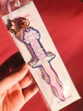 Load image into Gallery viewer, Kitty Dagger Holo Acrylic Charm