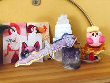 Load image into Gallery viewer, Kitty Dagger Holo Acrylic Charm