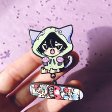 Load image into Gallery viewer, Catboy dangle enamel pin