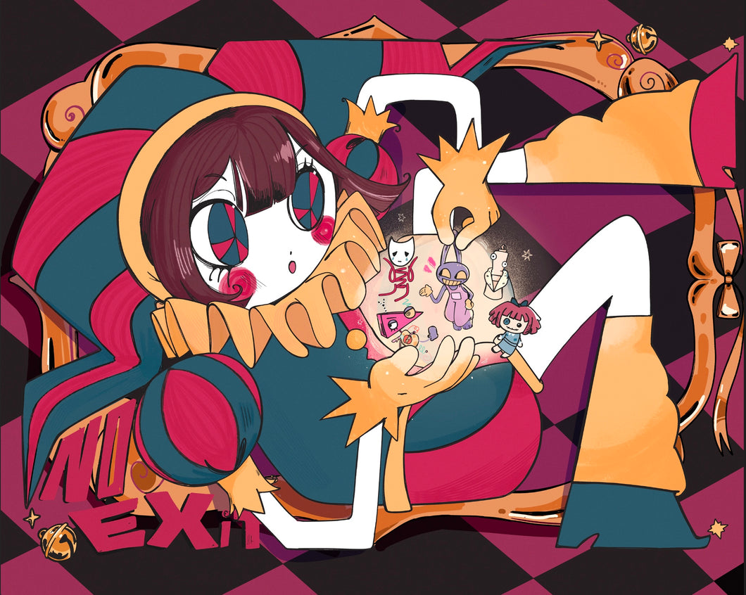 Pomni Circus print 8x10