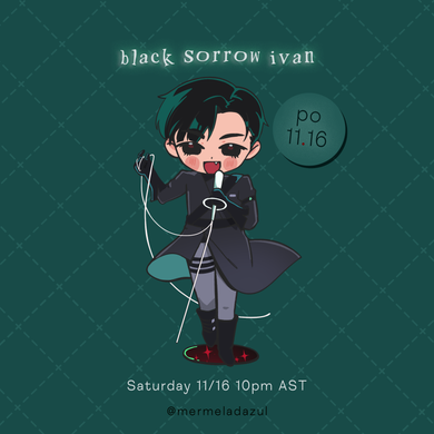 Black Sorrow enamel pin PO