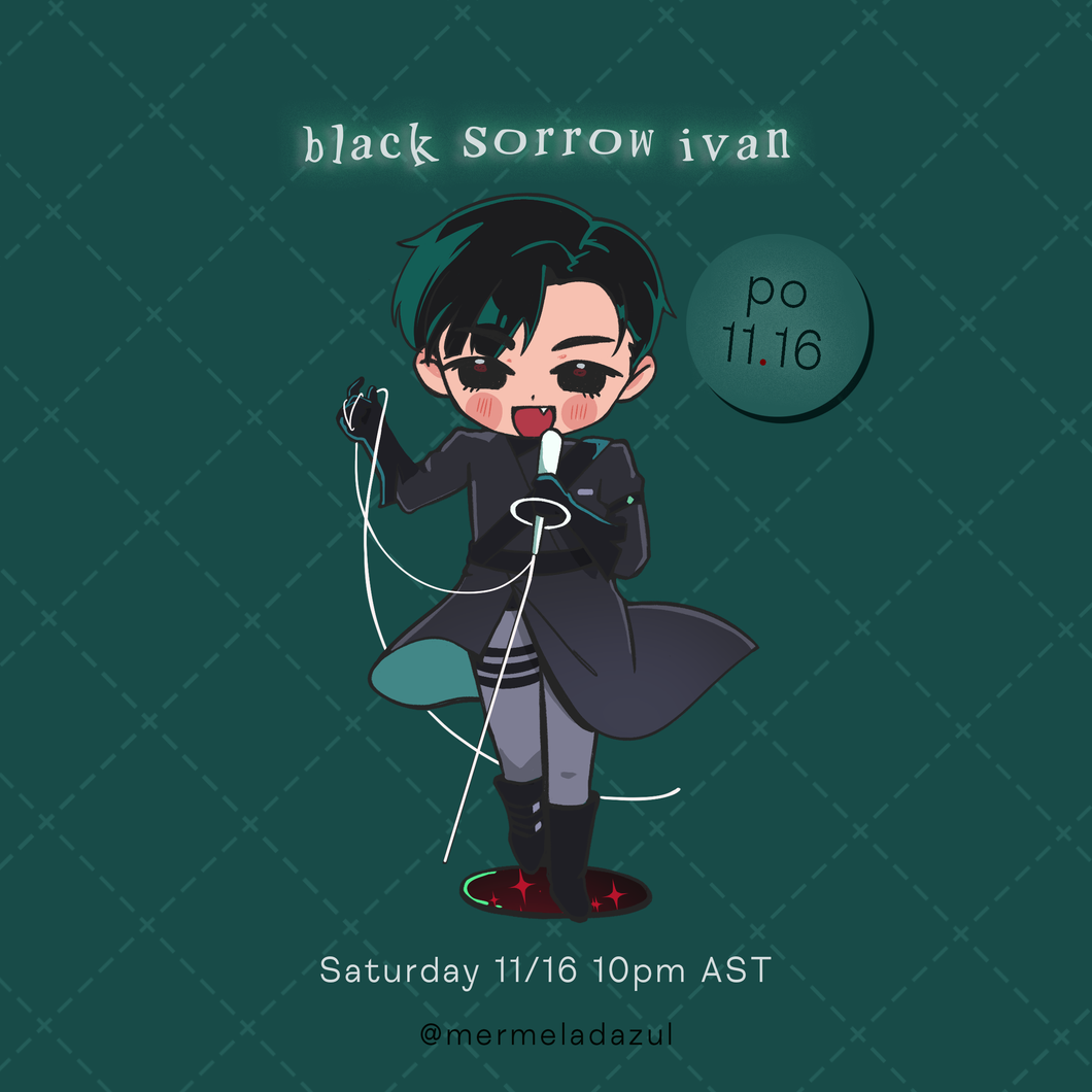 Black Sorrow enamel pin PO