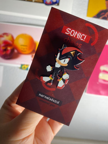 Shadow chew! Dyed metal pin