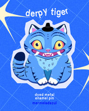 Load image into Gallery viewer, Blue tiger enamel pin