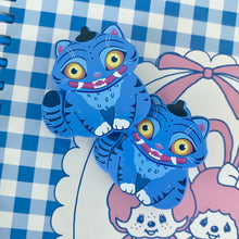 Load image into Gallery viewer, Blue tiger enamel pin