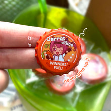 Load image into Gallery viewer, Carrot Juice bottle cap pin