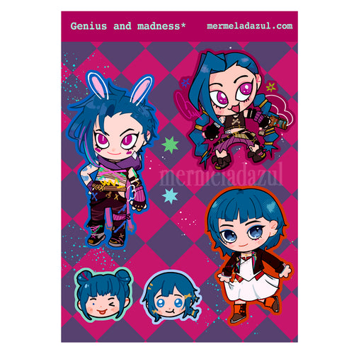 genius + madness sticker sheet