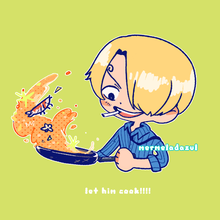 Load image into Gallery viewer, let him cook!!! glitter sticker