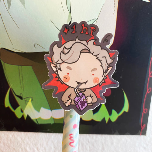 Chibi vampire metallic sticker