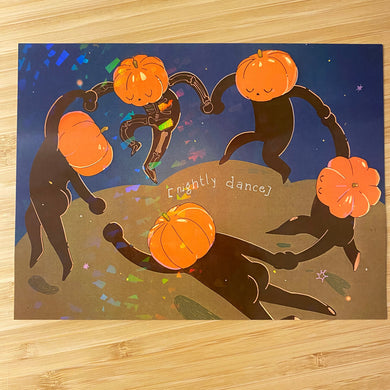 pumpkin nightly dance holo print