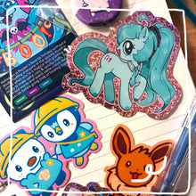 Load image into Gallery viewer, Miku "Future Melody" pony glitter sticker