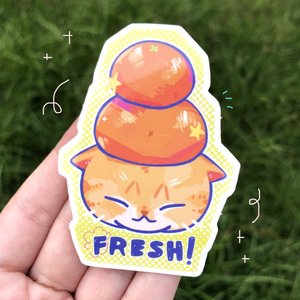 FRESH! Tangerine cat sticker