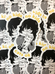 No Kids Cats OK Sticker