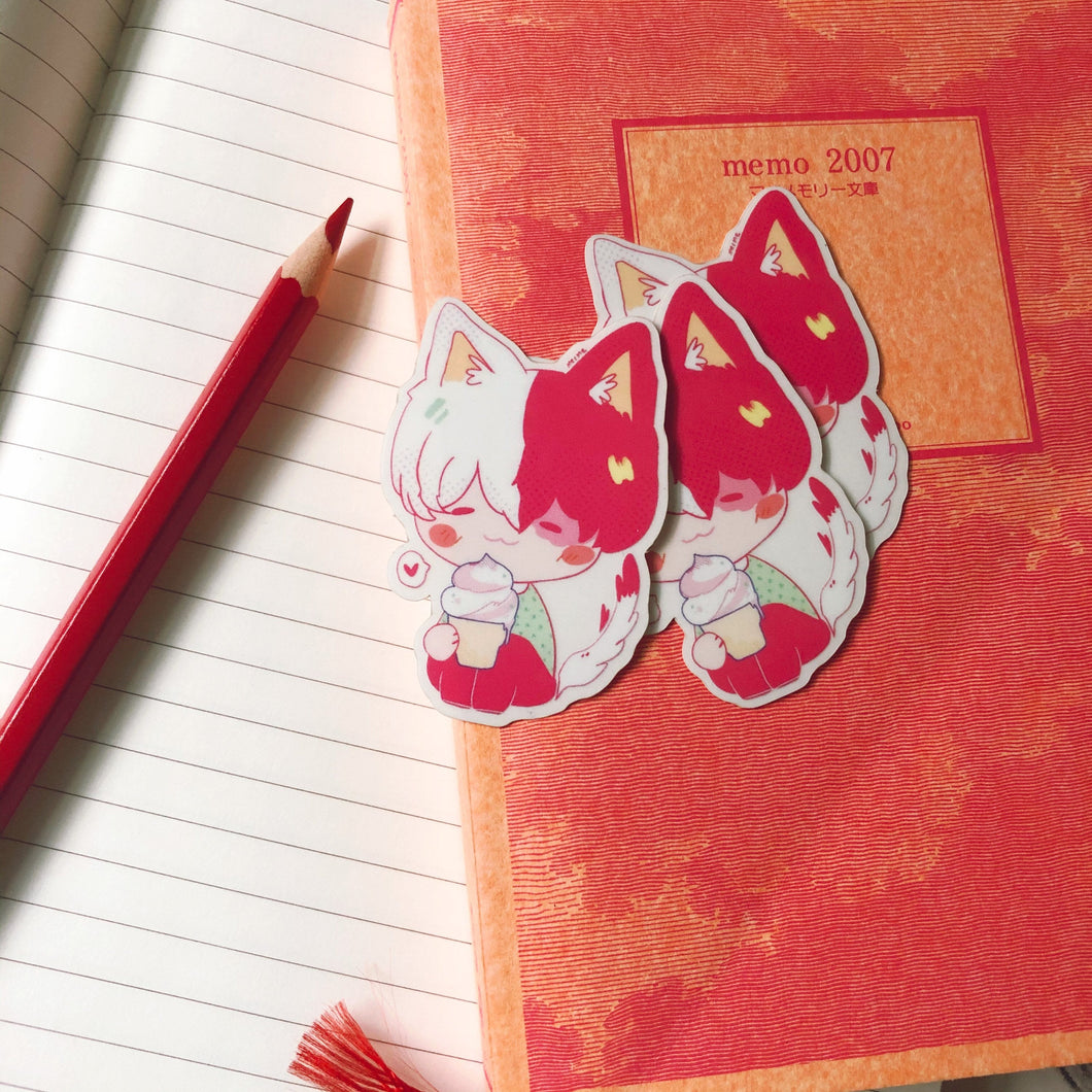 Set of TWO - Icy Hot Kitty Sticker